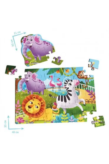 Puzzle maxi 2w1 (11+48 el.) Zoo Roter Kafer
