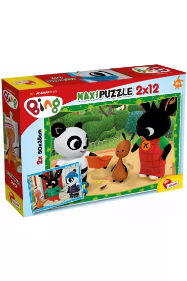 Puzzle 2x12 el. Super Maxi. W szkole Bing Lisciani
