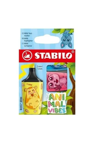 Zakre�lacz mini 3kolory Animal Vibes etui STABILO 07/03-73