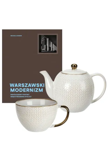 Pakiet: Warszawski modernizm, Dzbanek ceramiczny Queen wz�r 1, Kubek ceramiczny Queen wz�r 1