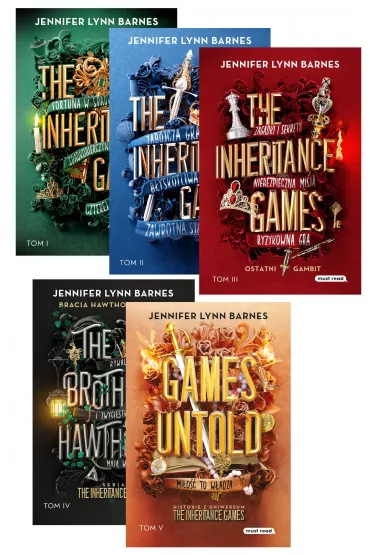 Pakiet The Inheritance Games. Tomy 1-5: The Inheritance Games, Dziedzictwo Hawthorne'�w, Ostatni gambit, Bracia Hawthorne'owie, Games Untold. Mi�o�� to w�adza - Jennifer Lynn Barnes