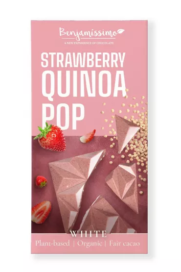 Benjamissimo Tabliczka kakaowa truskawka - quinoa bezglutenowa 60 g Bio