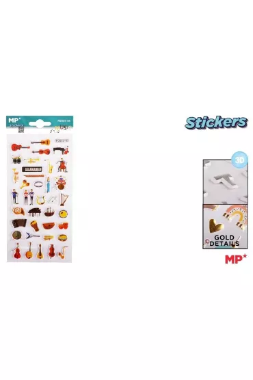 Mp Main Paper Naklejki 3D instrumenty
