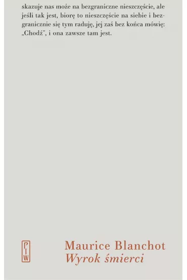 Wyrok �mierci - Maurice Blanchot