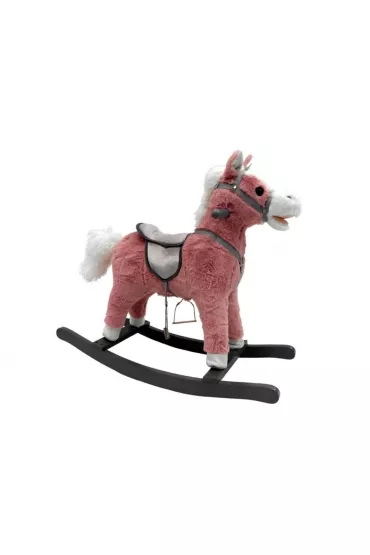 Ko� na biegunach r�owy d�wi�k 74cm LeanToys
