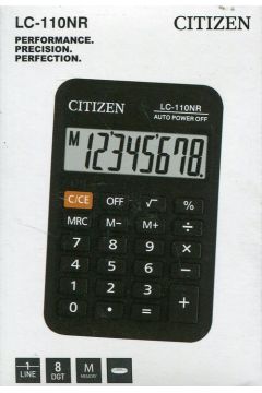 Citizen Kalkulator kieszonkowy LC110NR 8-cyfrowy 8,8 x 5,8 cm