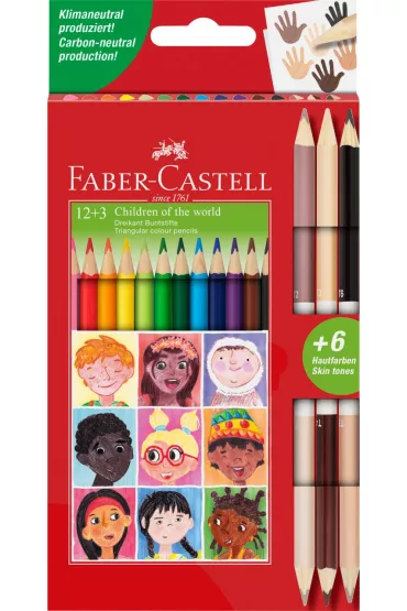 Faber-Castell Kredki tr�jk�tne Children of the World 15 szt.
