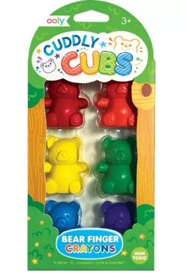 Ooly Kredki na palec misie Cuddly Cubs 6 szt.