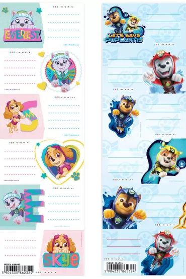 Starpak Naklejki na zeszyt Paw Patrol