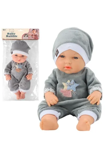 Lalka bobas 30cm w szarej pi�amce LeanToys