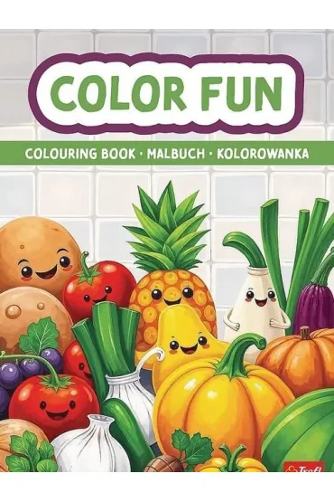 Owoce i warzywa. Kolorowanka. Malbuch. Colouring book