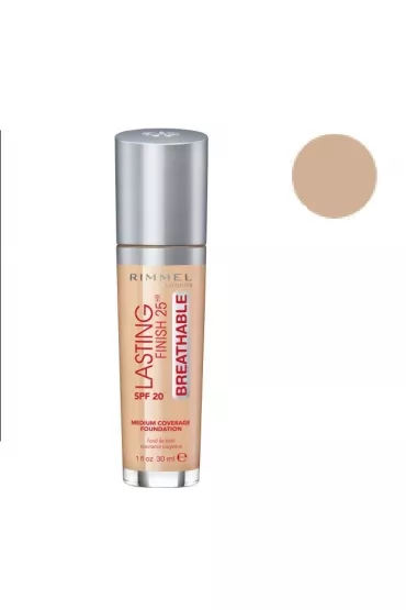 Rimmel Lasting Finish 25HR Breathable super trwa�y podk�ad do twarzy SPF20 100 Ivory 30 ml