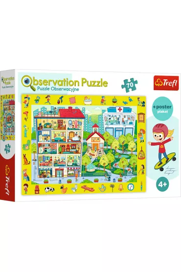 Puzzle 70 Obserwacyjne. Odwiedzamy miasteczko Trefl