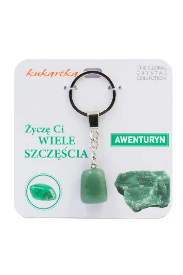 Kukartka Brelok Wiele szcz�cia awenturyn