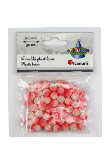 Titanum Koraliki plastikowe koralowe ombre 10mm 50 szt.