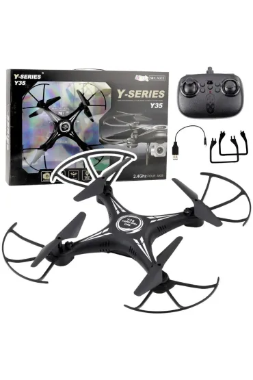 Dron Y-35 R/C obr�t 360 czarny LeanToys