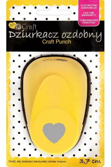 Dalprint Dziurkacz ozdobny serce falbanka 3,7 cm