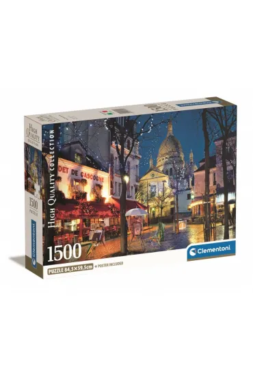 Puzzle 1500 el. Compact Paris - Montmartre Clementoni