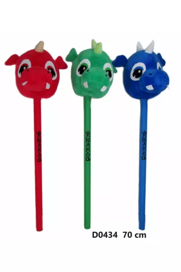 Dino na kiju z napisem  KRAK�W  70cm SUN-DAY D0434