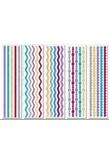 Brewis Wst��ki samoprzylepne z brokatem 8 x 30cm