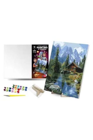 Qbee Malowanie po numerach - G�rska rzeka 50x40cm