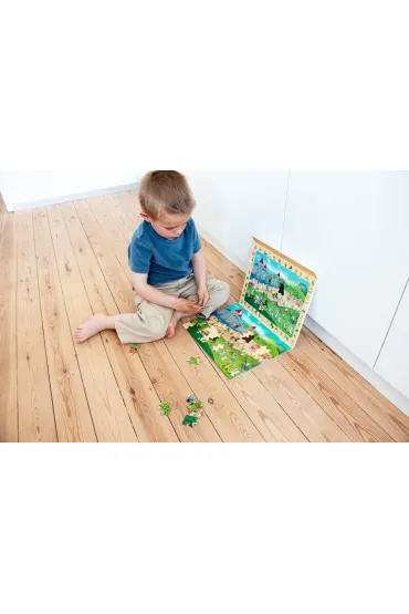 Puzzle magnetyczne i gra 2w1 Rycerze Scratch