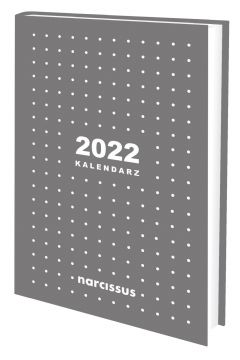 Kalendarz 2022 A5 tygodniowy szary NARCISSUS