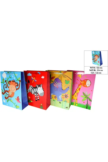 Rozette Torebka lux 3D brokat max A3 zwierz�ta 31x42x12 - pphu Rozette
