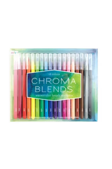 Ooly Flamastry Chroma blends p�dzelkowe akwarelowe 18 szt.