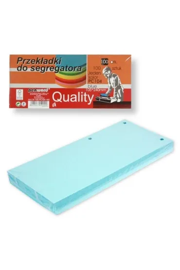 Penword Przek�adki do segregatora blue 100 szt.