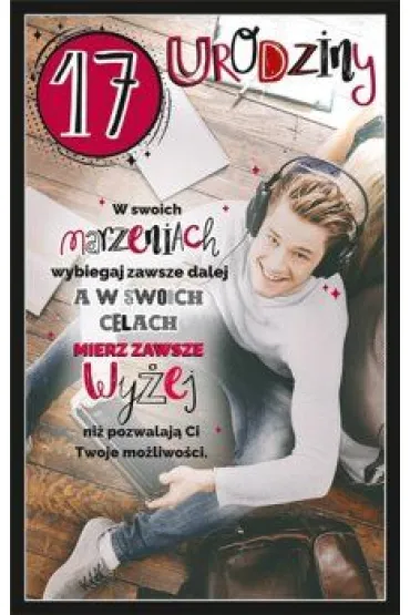 AbCard Kartka okoliczno�ciowa Urodziny 17 U95