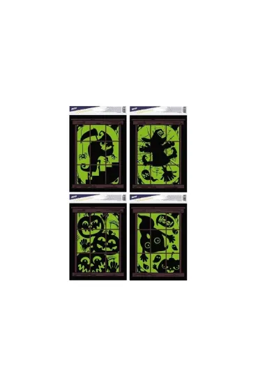 MFP Naklejka na okno Halloween �wiec�ca mix 30x20cm