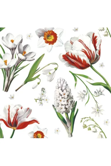 Serwetka papierowa 3warstwowa 33x33 kwiaty POL-MAK SDWI010101 20 szt.