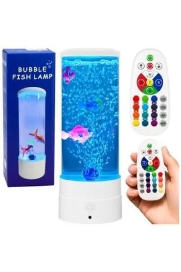LeanToys Lampka nocna LED RGB akwarium z rybkami 16 kolor�w