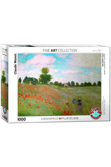 Puzzle 1000 el. The Poppy Field by Monet Eurographics
