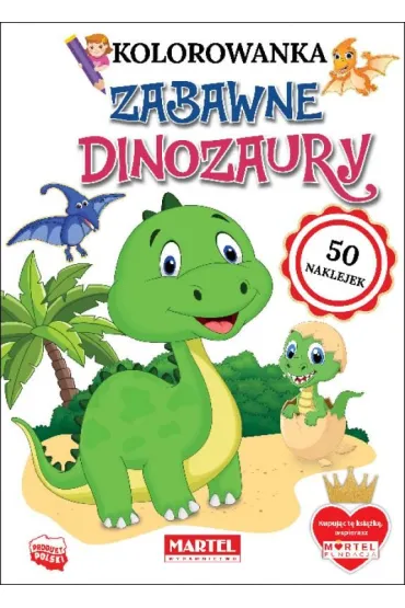 Kolorowanka Zabawne dinozaury