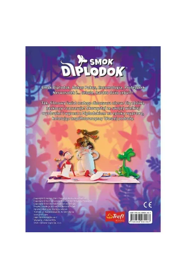Smok Diplodok. Kolorowanka