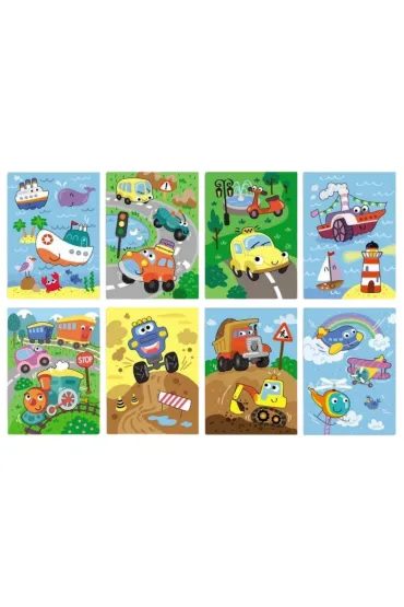 Malowanka wodna z pisakiem 15x18 cm Transport MAKSIK DOB7349 Dodo
