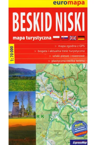 Beskid Niski mapa turystyczna