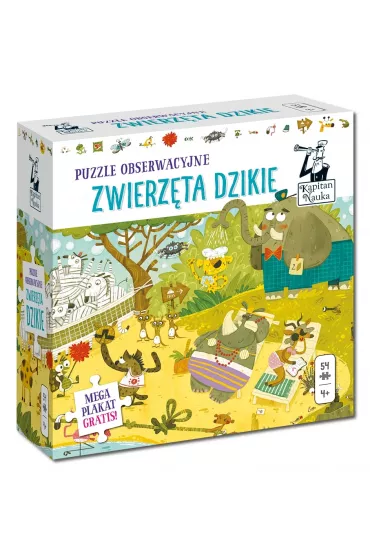Puzzle obserwacyjne 54 el. Zwierz�ta dzikie Edgard