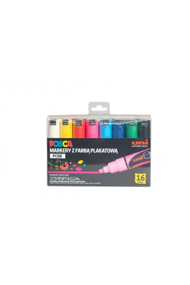 Uni Mitsubishi Pencil Markery PC-8K Posca Uni 16 szt.