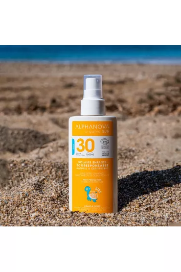 Alphanova Sun Kids, Spray przeciwsoneczny, filtr SPF 30 125 g