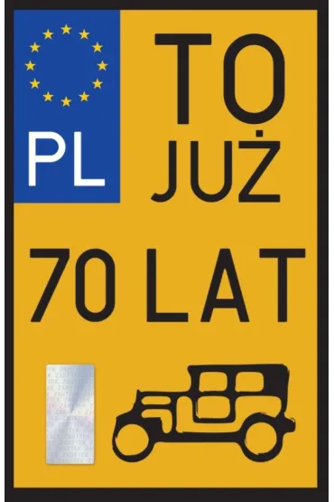 Yeku Karnet Urodziny 70 Zabytek