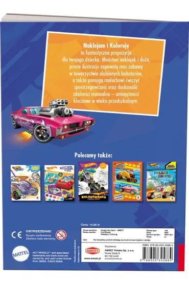 MATTEL HOT WHEELS. NAKLEJAM I KOLORUJ�