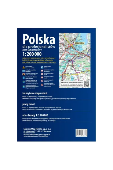Polska Atlas Samochodowy dla profesjonalist�w 1:200 000 pierwsza pomoc 2024/2025