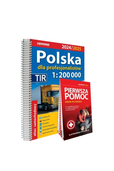 Polska Atlas Samochodowy dla profesjonalist�w 1:200 000 pierwsza pomoc 2024/2025