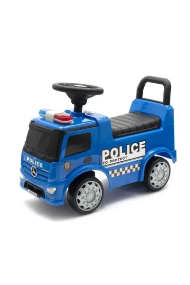 Je�dzik Mercedes Police niebieski d�wi�k Baby Mix
