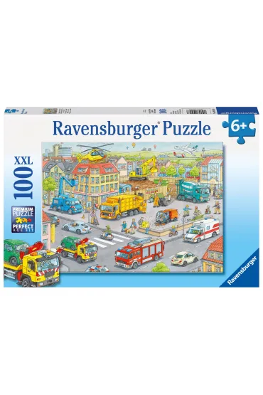 Puzzle 100 el. XXL Poci�g w mie�cie Ravensburger