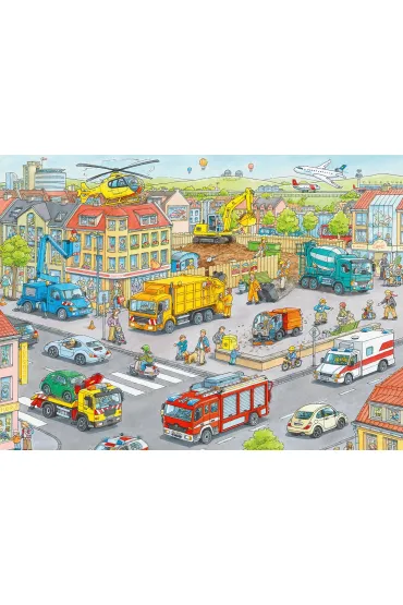 Puzzle 100 el. XXL Poci�g w mie�cie Ravensburger