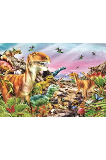 Puzzle 104 el. SuperColor. Land of Dinosaurs Clementoni